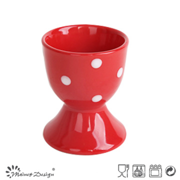 Céramique Egg Cup Solid Glaze avec des points